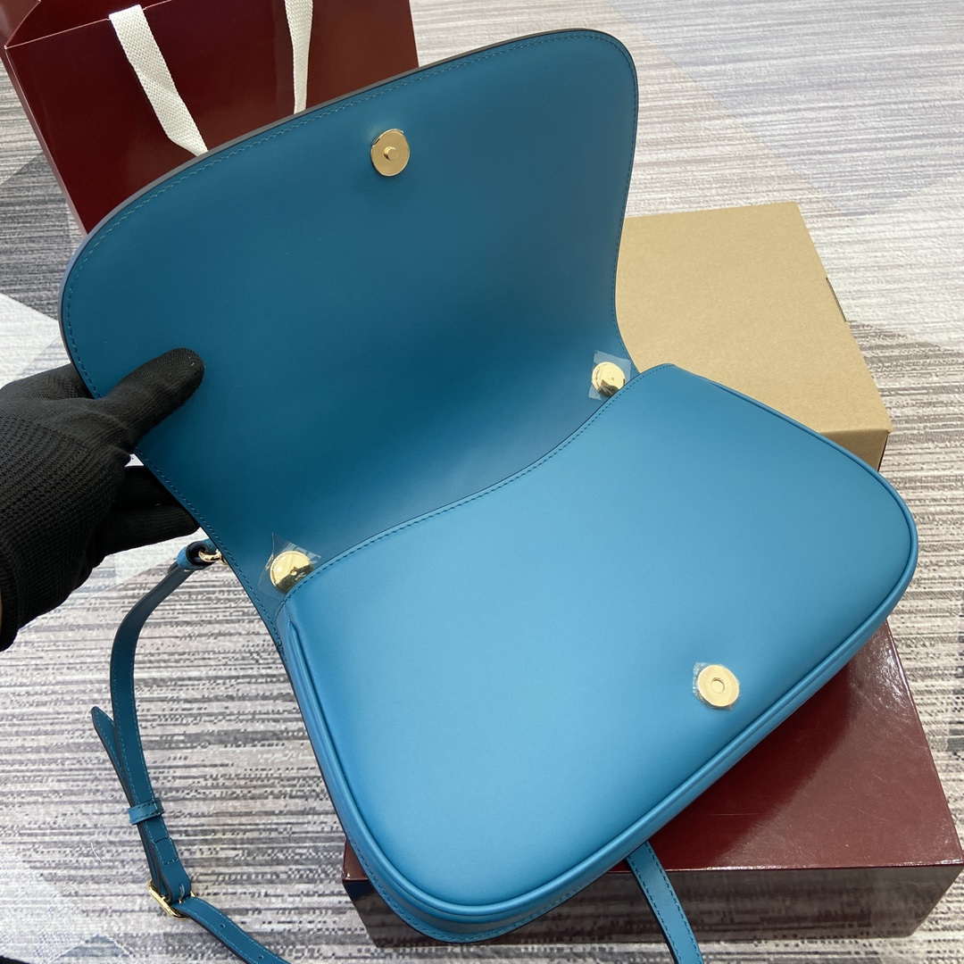 Gucci 815719 Gucci Blondie Medium top handle bag Blue suede - Default Title - View 8