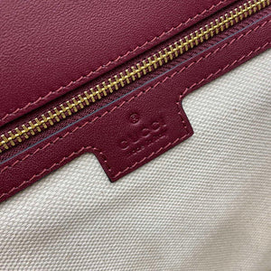 Gucci 815719 Gucci Blondie Medium top handle bag Red and  Wine Red suede - Default Title - View 9