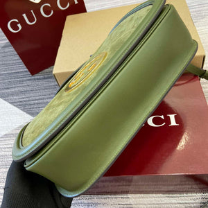 Gucci 815719 Gucci Blondie Medium top handle bag Green suede - Default Title - View 6