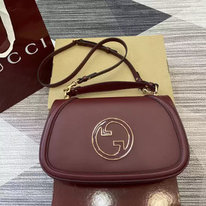 Gucci 815719 Gucci Blondie Medium top handle bag Wine Red - Default Title - View 1