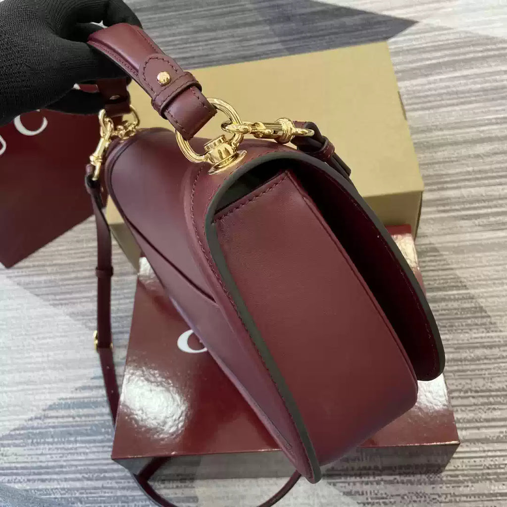 Gucci 815719 Gucci Blondie Medium top handle bag Wine Red