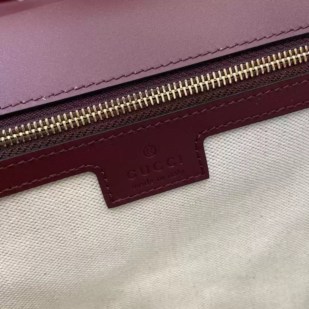 Gucci 815719 Gucci Blondie Medium top handle bag Wine Red