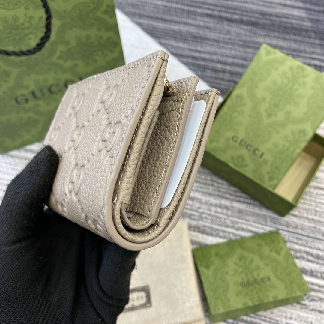 Gucci 815874 GG Emblem Medium wallet Taupe - Default Title - View 5