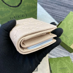 Gucci 815874 GG Emblem Medium wallet Beige - Default Title - View 5