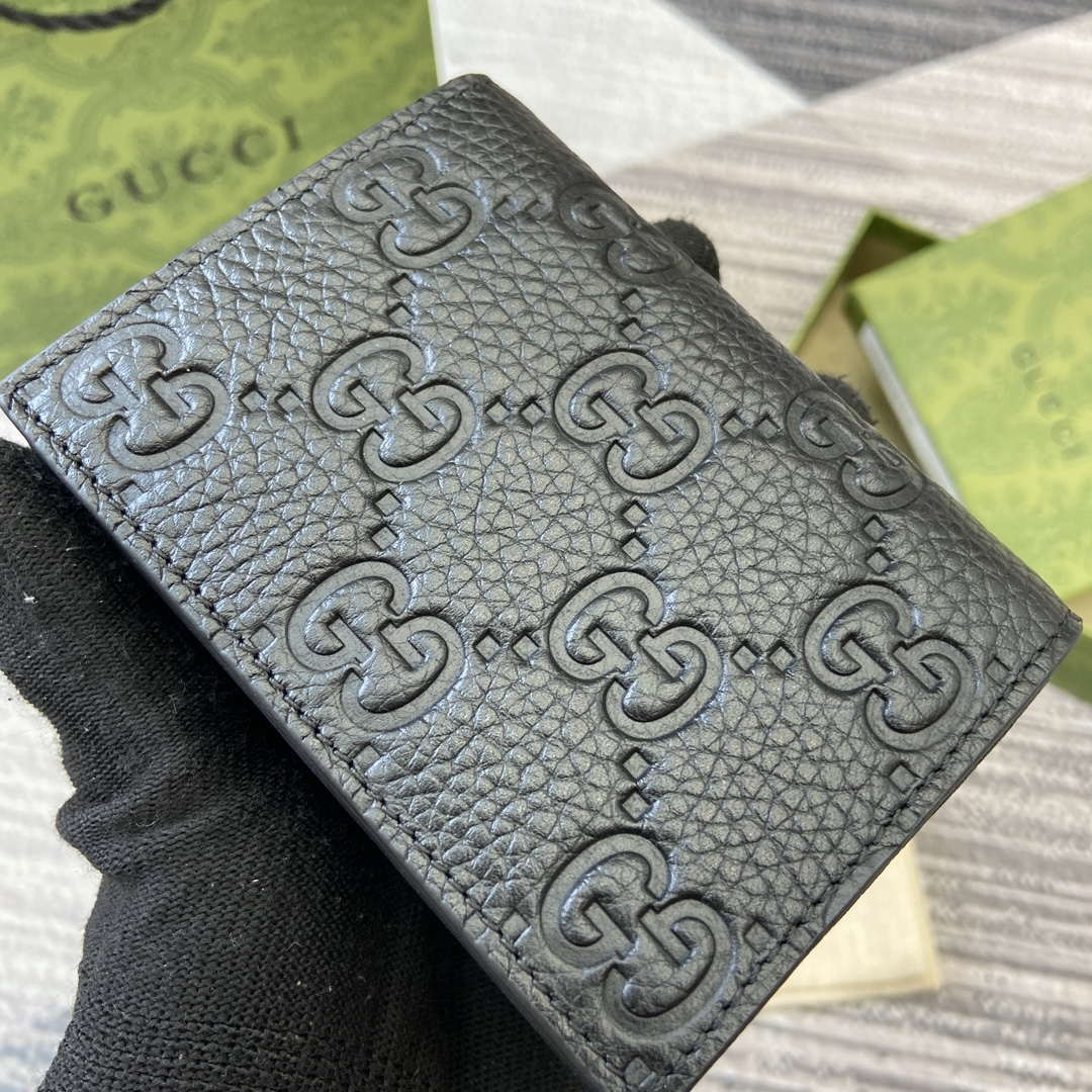 Gucci 815901 GG Emblem mini wallet Black - Default Title - View 5