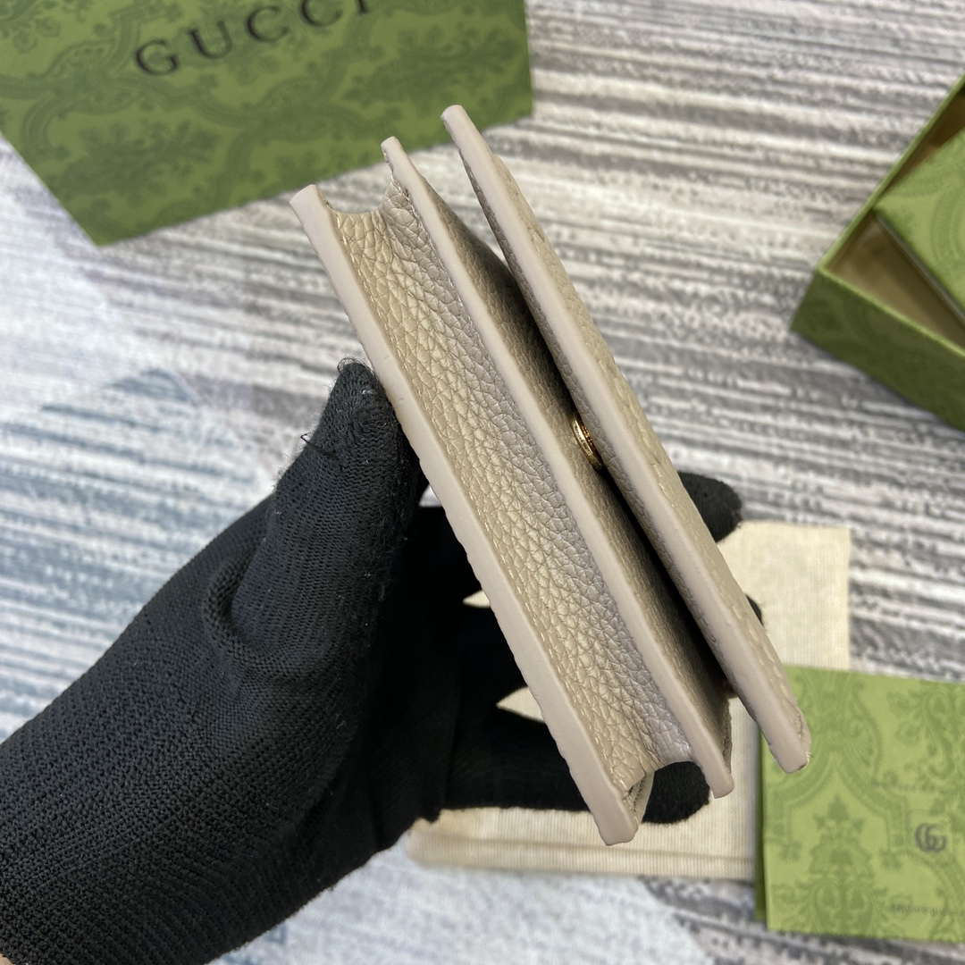 Gucci 815901 GG Emblem mini wallet Taupe - Default Title - View 4