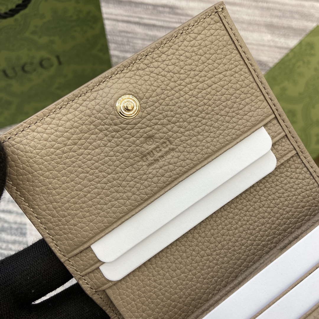 Gucci 815901 GG Emblem mini wallet Taupe - Default Title - View 8