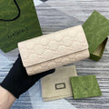 Gucci 815922 GG Emblem continental wallet Beige - Default Title - View 1