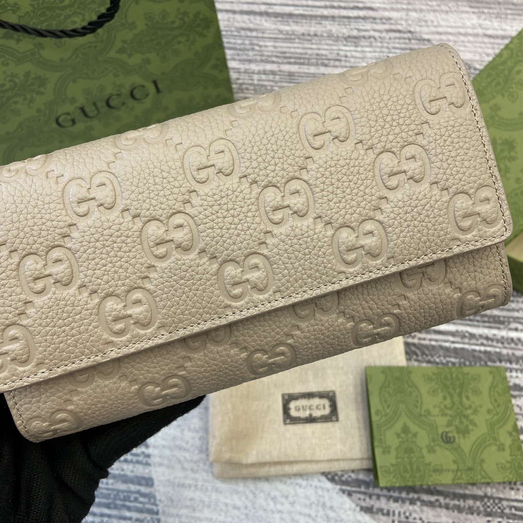 Gucci 815922 GG Emblem continental wallet Taupe - Default Title - View 6