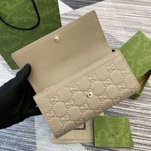 Gucci 815922 GG Emblem continental wallet Taupe - Default Title - View 7