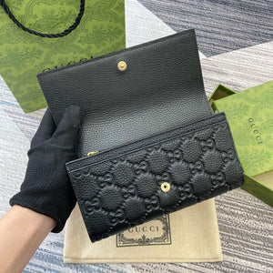 Gucci 815922 GG Emblem continental wallet Black - Default Title - View 9