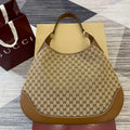 Gucci 815924 Gucci B Medium Shoulder Bag Brown leather trim - Default Title - View 1