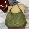Gucci 815924 Gucci B Medium Shoulder Bag Green - Default Title - View 1