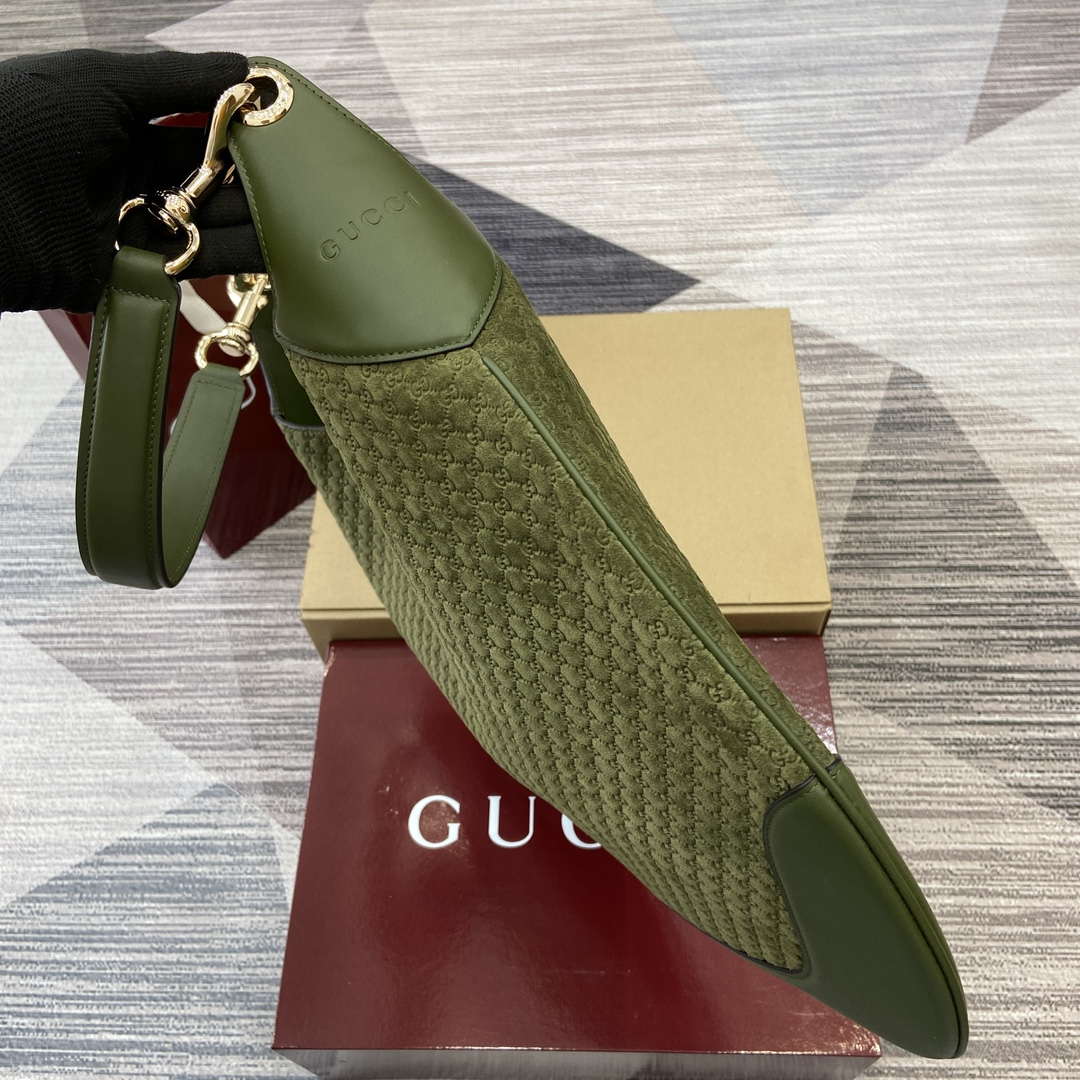 Gucci 815924 Gucci B Medium Shoulder Bag Green - Default Title - View 3