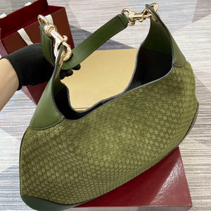 Gucci 815924 Gucci B Medium Shoulder Bag Green - Default Title - View 5
