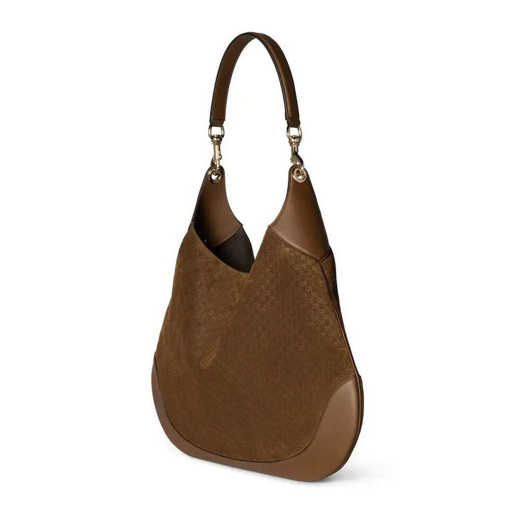 Gucci 815924 Gucci Body Suede Medium Shoulder Bag Brown