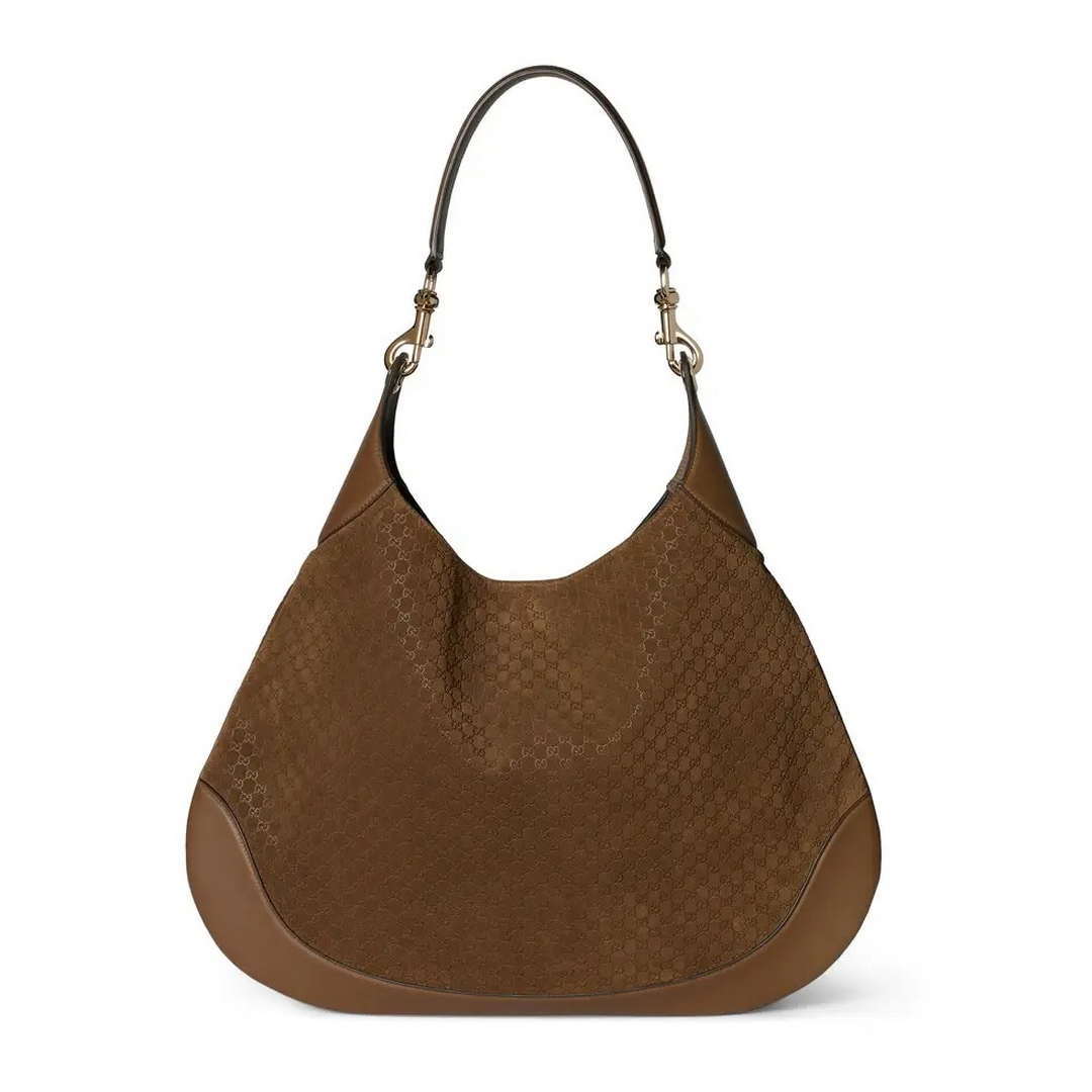 Gucci 815924 Gucci Body Suede Medium Shoulder Bag Brown - Default Title - View 6
