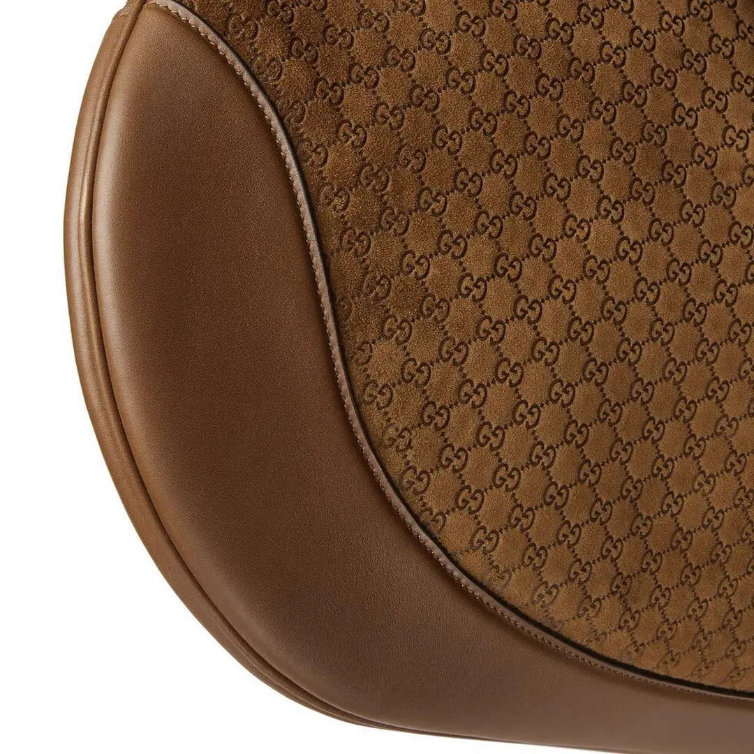 Gucci 815924 Gucci Body Suede Medium Shoulder Bag Brown