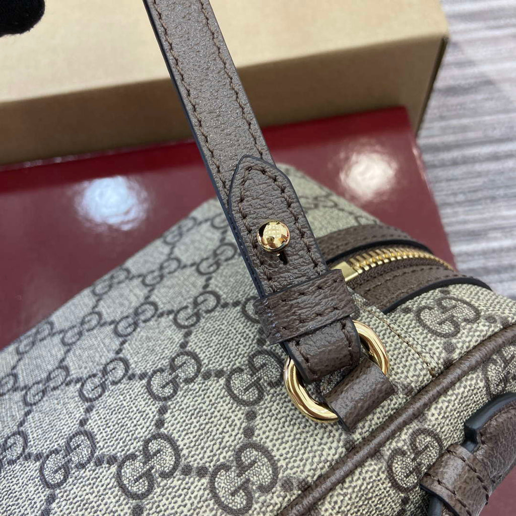 Gucci 816357 Ophidia Super Mini Shoulder Bag Brown
