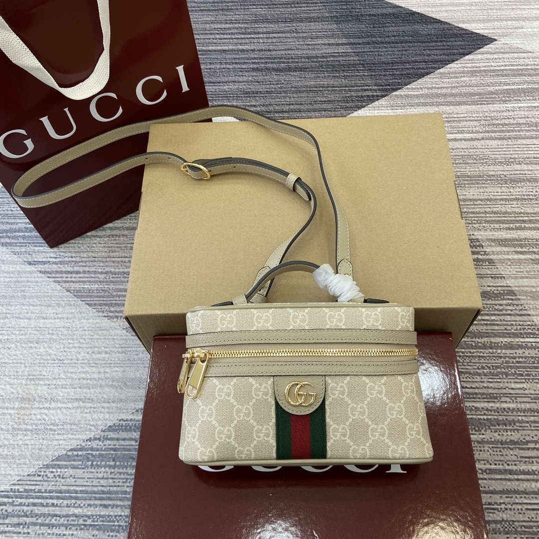 Gucci 816357 Ophidia Super Mini Shoulder Bag Oatmeal - Default Title - View 1