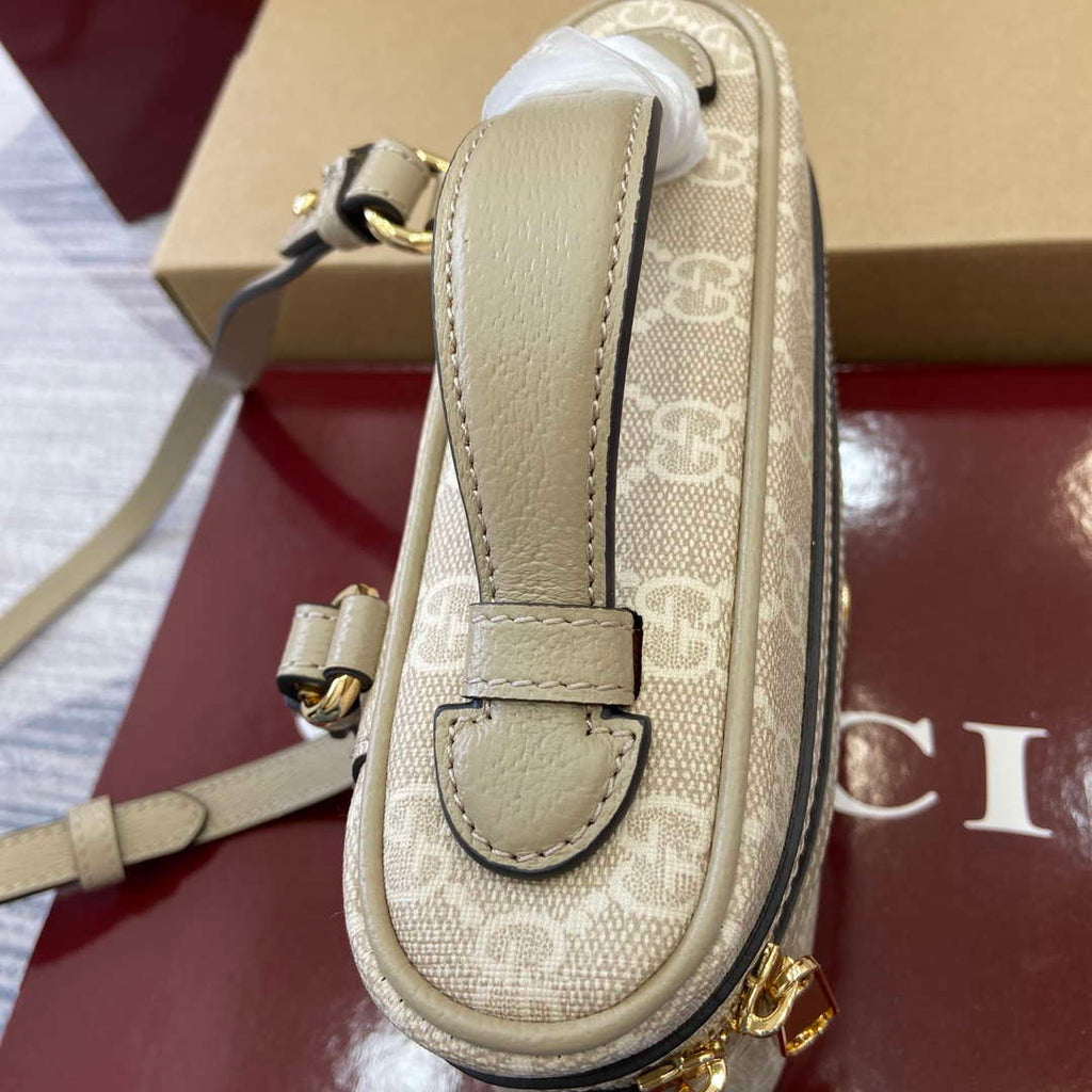 Gucci 816357 Ophidia Super Mini Shoulder Bag Oatmeal