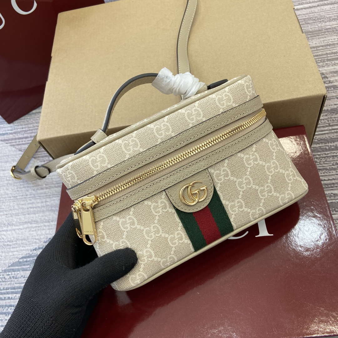 Gucci 816357 Ophidia Super Mini Shoulder Bag Oatmeal - Default Title - View 7