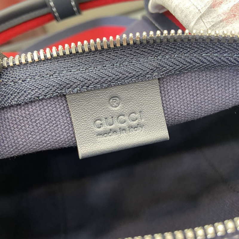 Gucci 816865 Small Printed Canvas Duffle Bag Dark blue - Default Title - View 13
