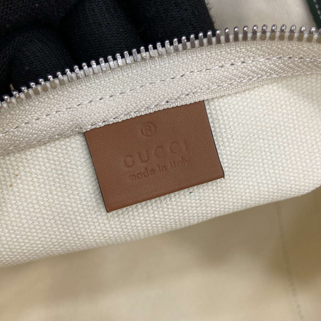 Gucci 816865 Small Printed Canvas Duffle Bag Off white