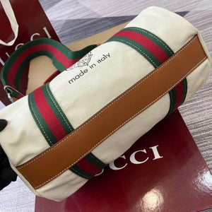 Gucci 816865 Small Printed Canvas Duffle Bag Off white - Default Title - View 8