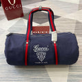 Gucci 816866 Large Printed Canvas Duffle Bag Dark Blue - Default Title - View 1