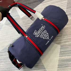 Gucci 816866 Large Printed Canvas Duffle Bag Dark Blue - Default Title - View 3