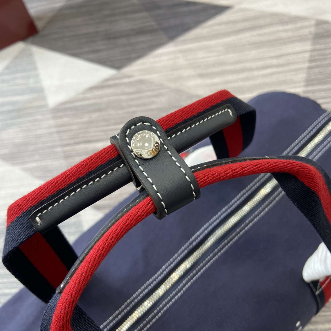 Gucci 816866 Large Printed Canvas Duffle Bag Dark Blue