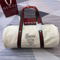 Gucci 816866 Large Printed Canvas Duffle Bag Off white