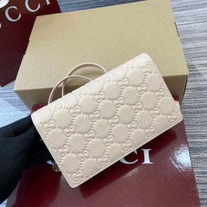 Gucci 818705 GG Emblem super mini shoulder bag Beige - Default Title - View 5