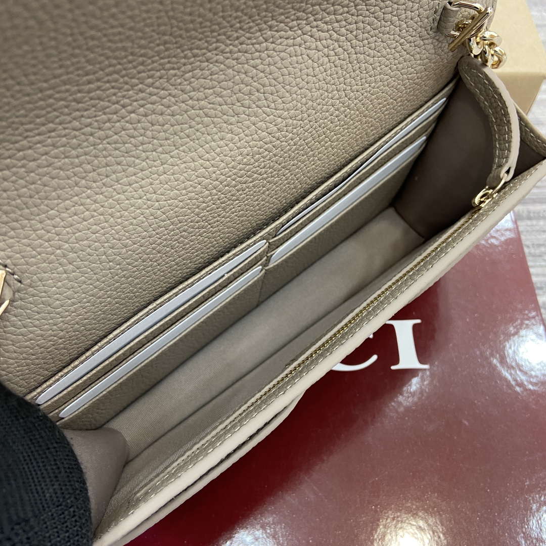 Gucci 818705 GG Emblem super mini shoulder bag Taupe - Default Title - View 9
