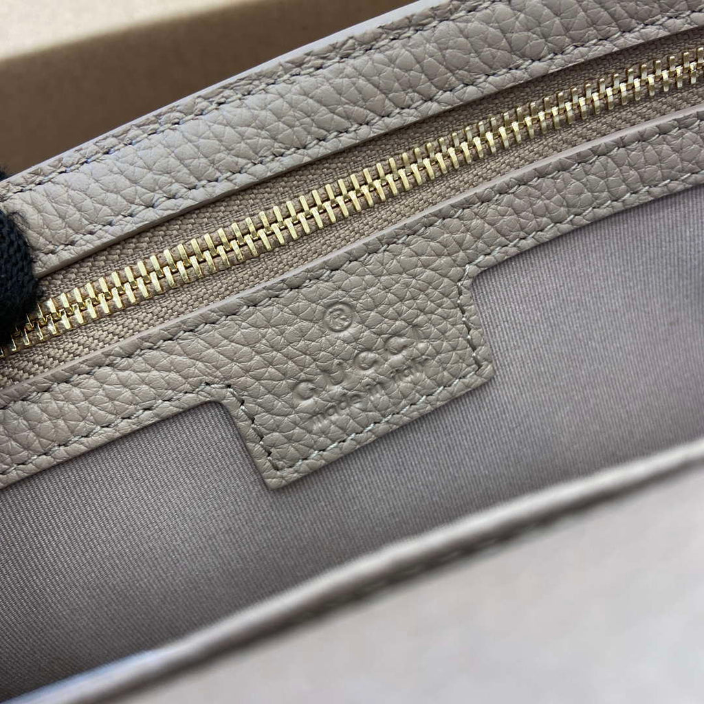 Gucci 818705 GG Emblem super mini shoulder bag Taupe