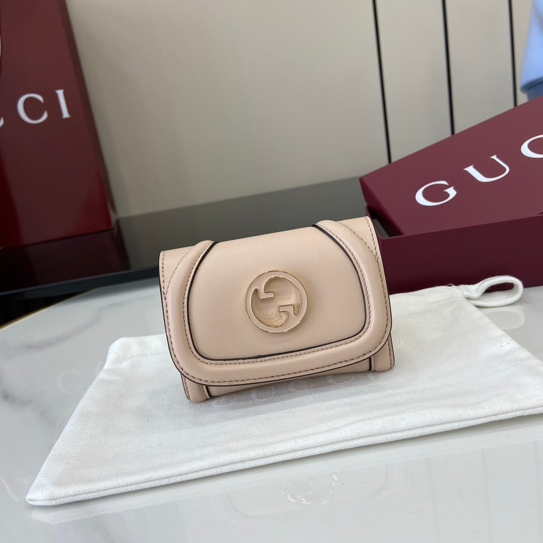 Gucci 818795 Gucci Blondie card case Aprioct - Default Title - View 1