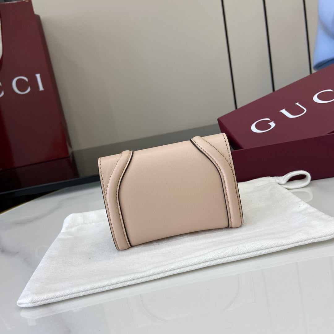 Gucci 818795 Gucci Blondie card case Aprioct - Default Title - View 3