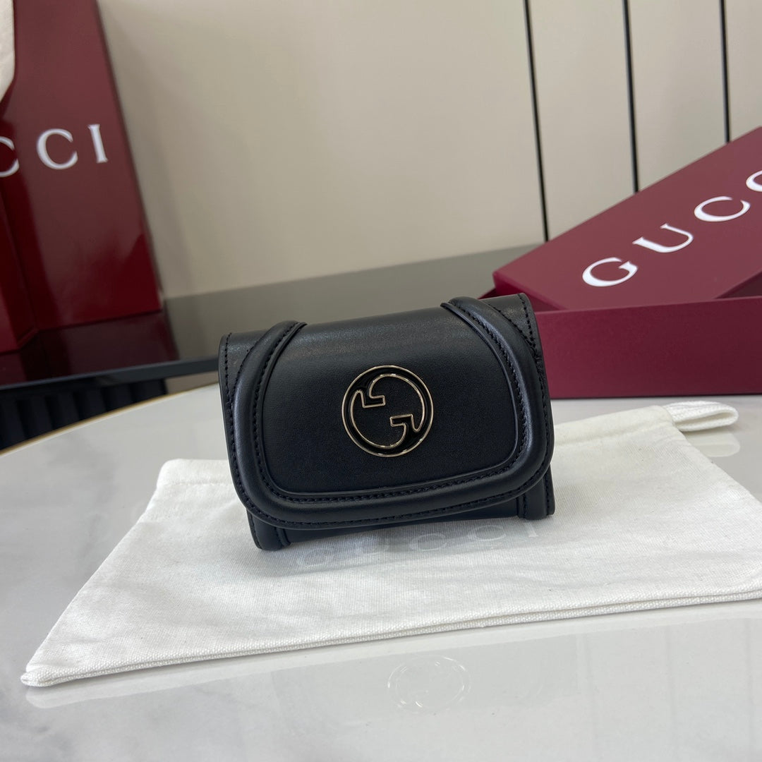 Gucci 818795 Gucci Blondie card case Black