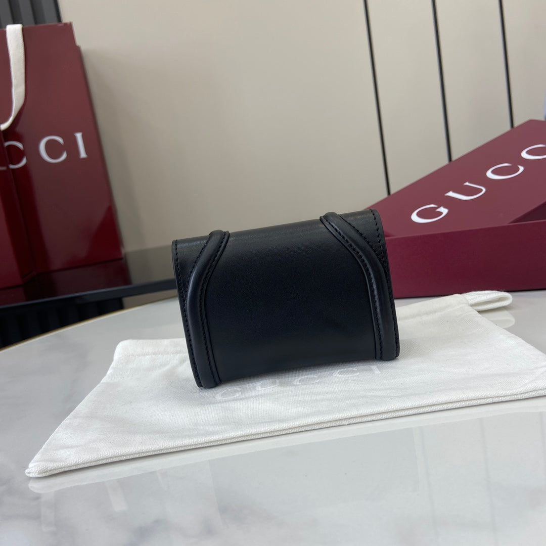 Gucci 818795 Gucci Blondie card case Black
