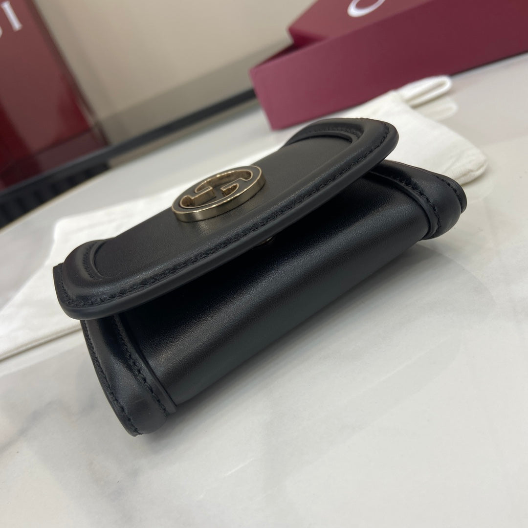 Gucci 818795 Gucci Blondie card case Black