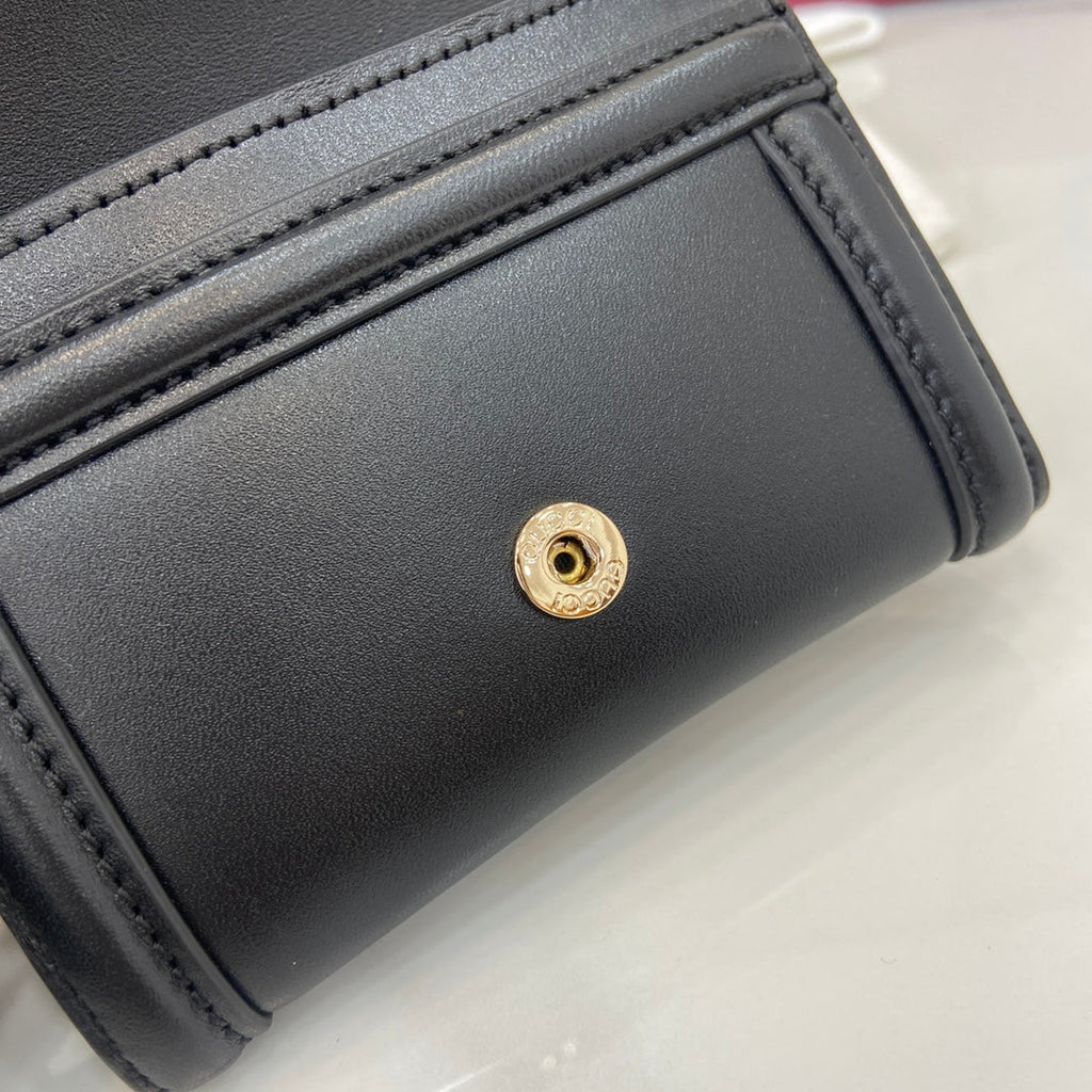 Gucci 818795 Gucci Blondie card case Black