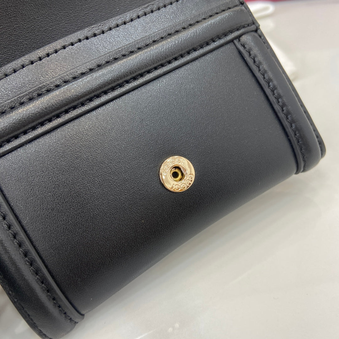 Gucci 818795 Gucci Blondie card case Black