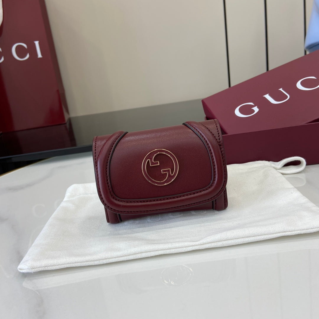 Gucci 818795 Gucci Blondie card case Wine Red - Default Title - View 1