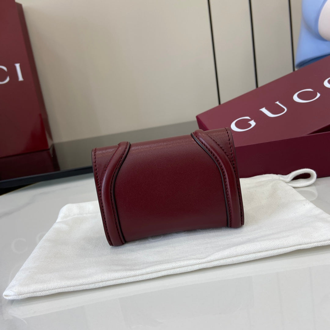 Gucci 818795 Gucci Blondie card case Wine Red - Default Title - View 3