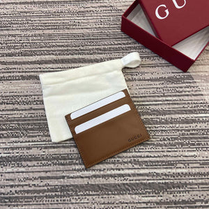 Gucci 818952 GG Emblem card case Brown Leather - Default Title - View 9