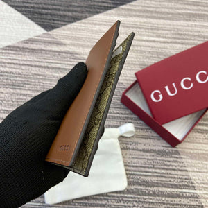 Gucci 818953 GG Emblem bi-fold embossed card case Brown - Default Title - View 4
