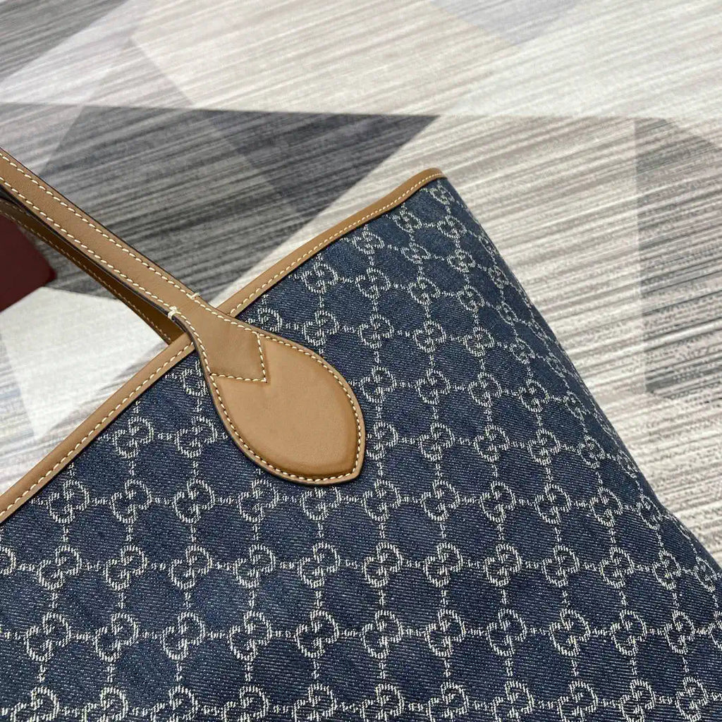 Gucci 820481 Gucci Totissima large tote bag Navy Blue & Brown