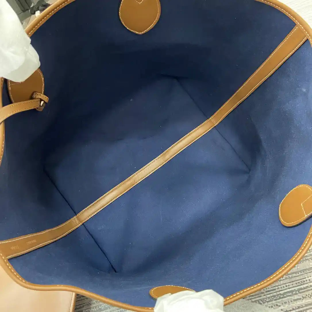 Gucci 820481 Gucci Totissima large tote bag Navy Blue & Brown