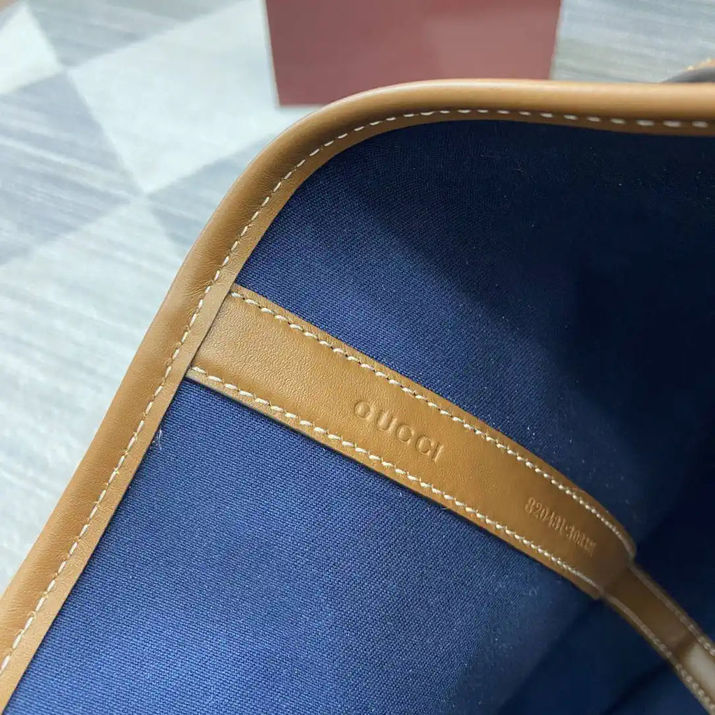 Gucci 820481 Gucci Totissima large tote bag Navy Blue & Brown